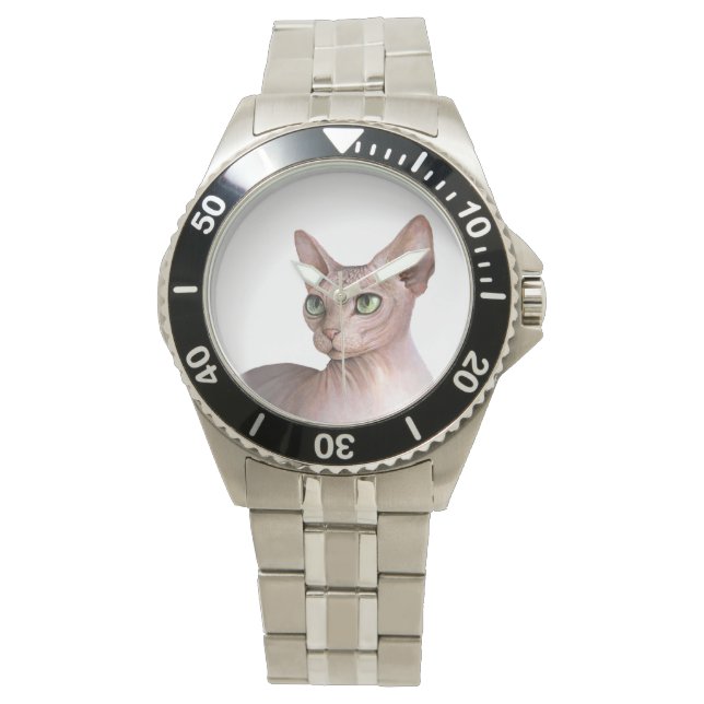 Montre Cat 578 Sphynx white background (devant)