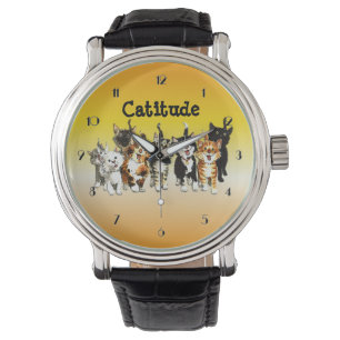Montre Catitude Cute Kitty Chats Montre-Poignon