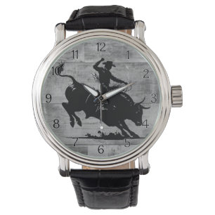 Montre Cavalier de taureau Rodéo Rustique