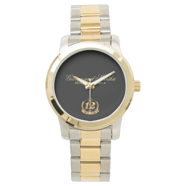 Montre Celebrating 12th Anniversary. Customizable. (devant)