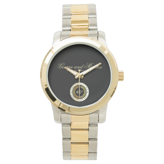 Montre Célébration du 40e anniversaire. Personnalisable . (devant)