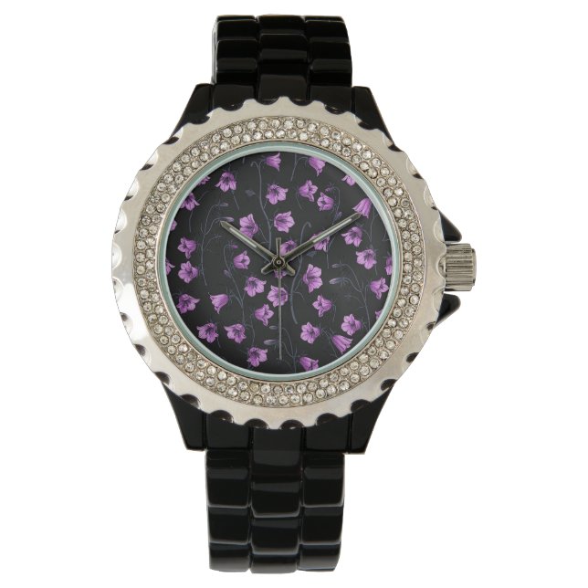 Montre Cellules bleues de minuit, cloches, Bellflowers 2 (devant)