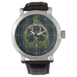 Montre Celtic Trinity Knot Et Scottish National Tartan