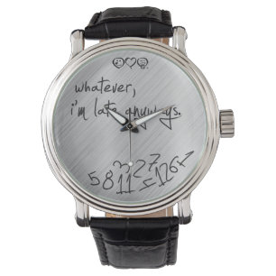 Montre celui qui je sois en retard de toute façon - noir