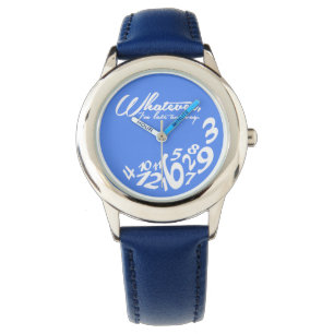 Montre celui qui, je sois tardifs de toute façon - bleu