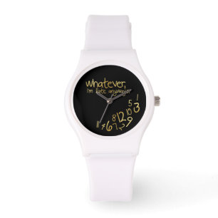 Montre Celui qui, je sois tardifs de toute façon - noir