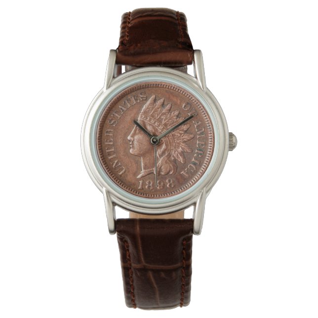 Montre Cent de tête indienne pour femmes (devant)