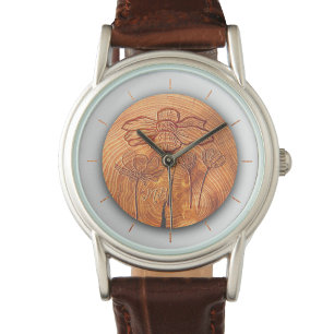 Montre Centre Monographique & Bois fleuri personnalisé