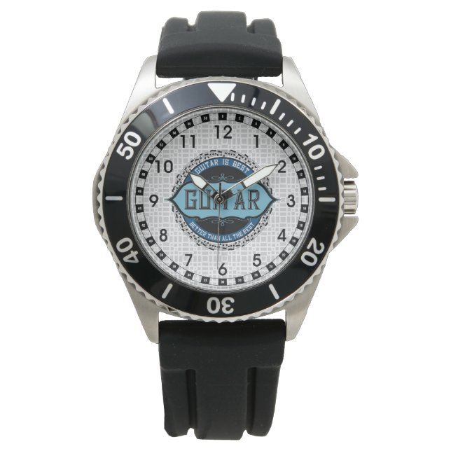 Montre Cercle de note de musique de guitare (devant)