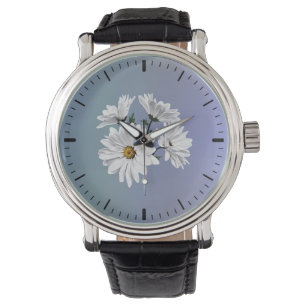 Montre Cercle de pâquerettes blanches