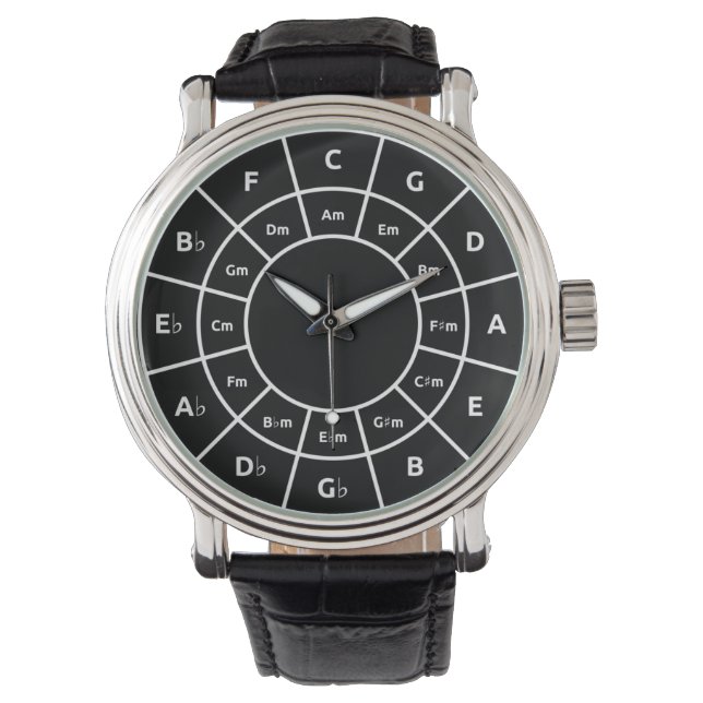 Montre Cercle des cinquante en blanc - Musicien Design Wa (devant)