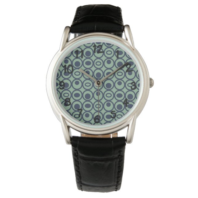 Montre Cercles bleus en cercles (devant)