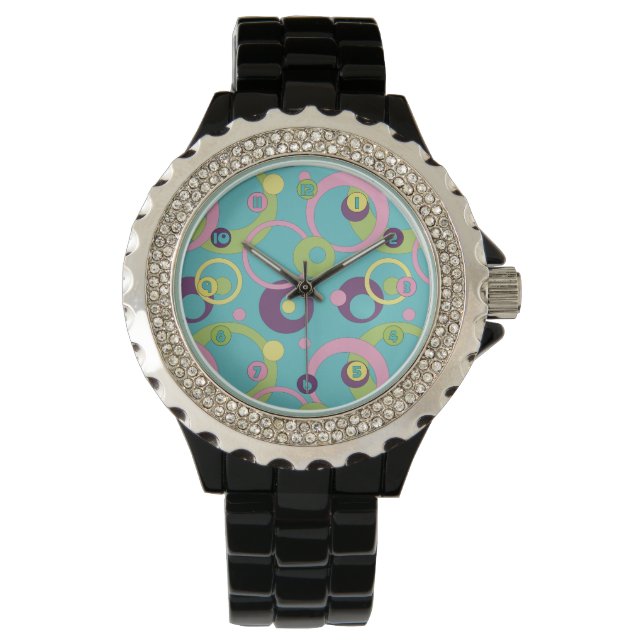 Montre Cercles Bleus Funky (devant)