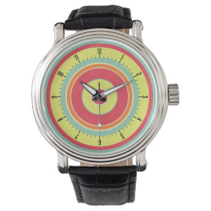 Montre Cercles concentrés colorés 01