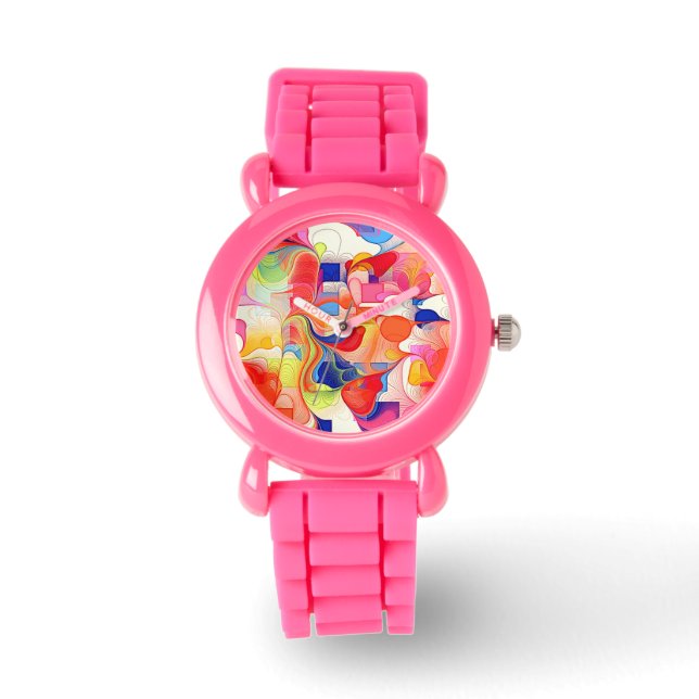 MONTRE CERCLES DE COULEURS REGARDER (Recto)