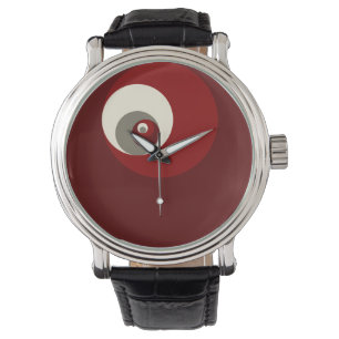 Montre Cercles de rapport d'or (rouge)