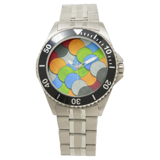 Montre Cercles empilés-Texté par Shirley Taylor (devant)
