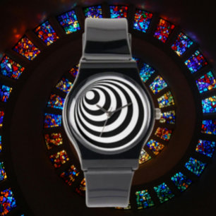 Montre Cercles infinis noirs