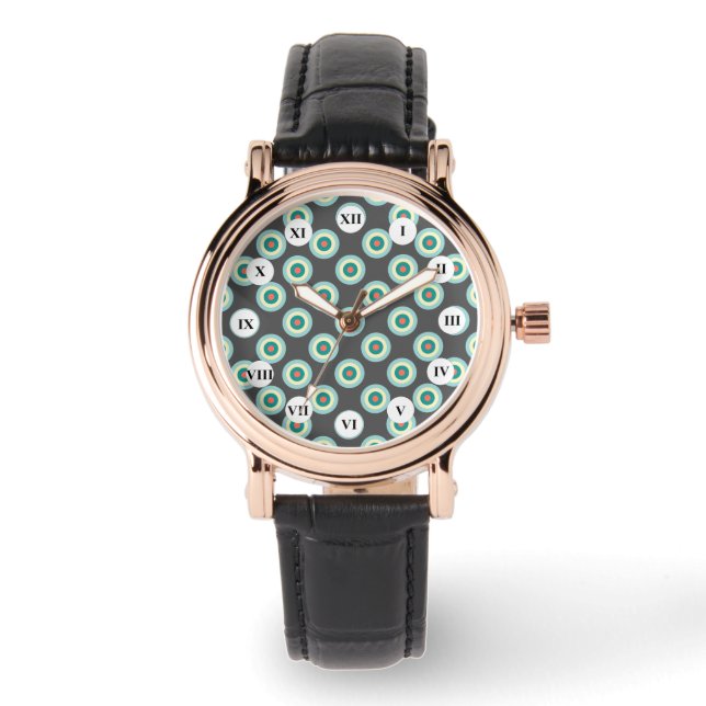 Montre Cercles mixtes gris par Shirley Taylor (Recto)