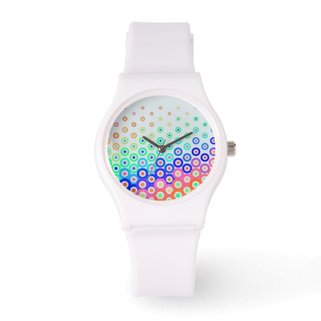 Montre Cercles rétro colorés (Recto)