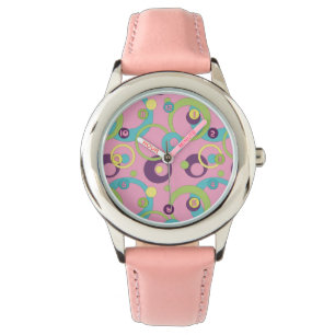 Montre Cercles Rose Funky
