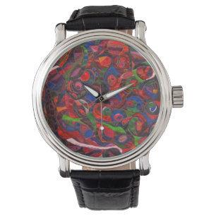 Montre Cercles rouges