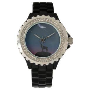Montre cerf au clair de lune