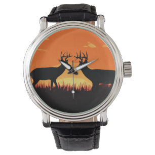 Montre Cerf blanc du coucher du soleil