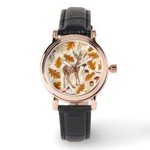 Montre Cerf dans la forêt automnale