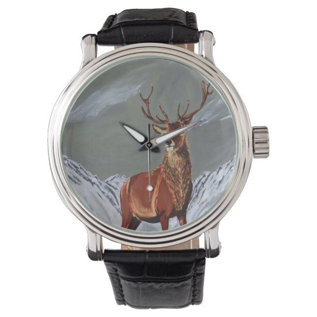 Montre cerf de neige (devant)
