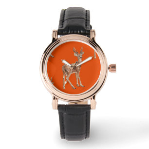 Montre Cerf en rouge