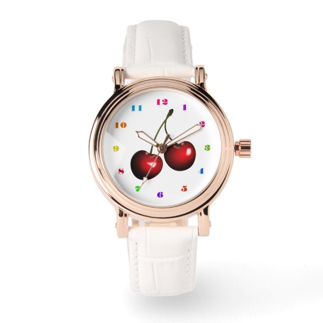 Montre Cerise Rouge Sucrée (Recto)