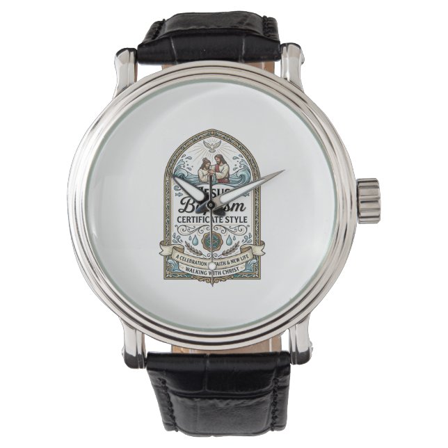 Montre Certificat de baptême de Jésus Style Certificat de (devant)