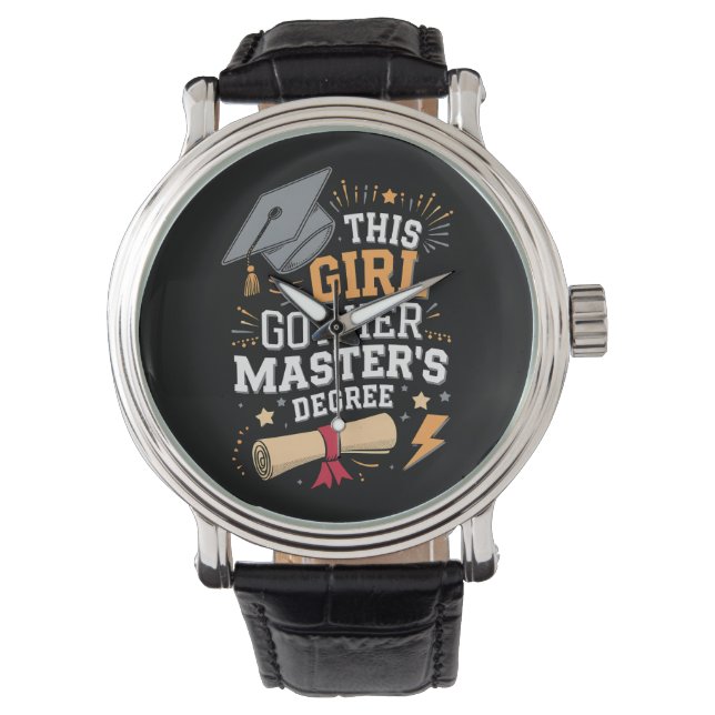 Montre Cette fille a obtenu son diplôme de master (devant)
