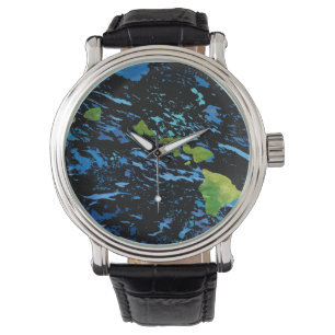 Montre Chaîne Abstraite Hawaiian Islands Vintage Watch