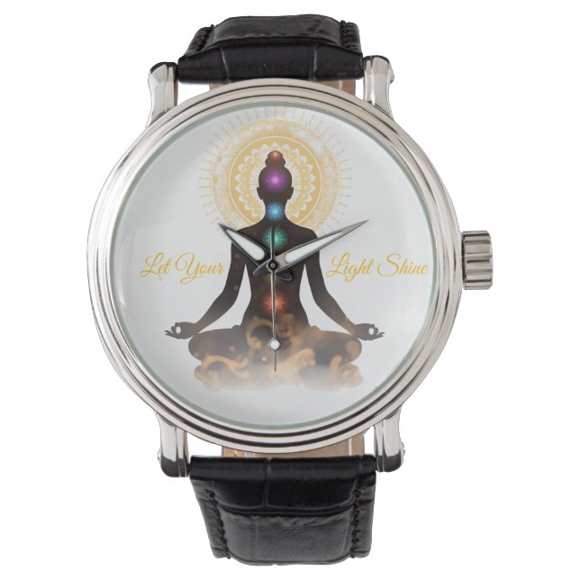 Montre Chakra Silhouette – Let Your Light Shin (devant)