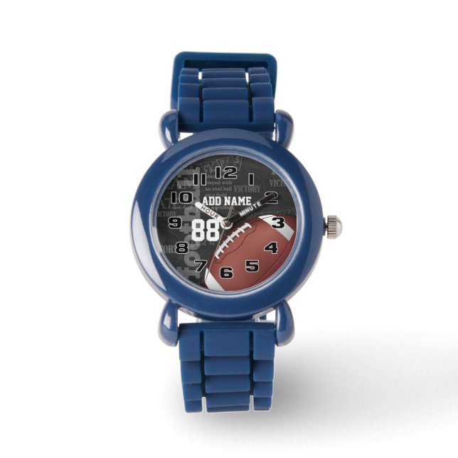 Montre Chalkboard personnalisé American Football Wristwat (Recto)