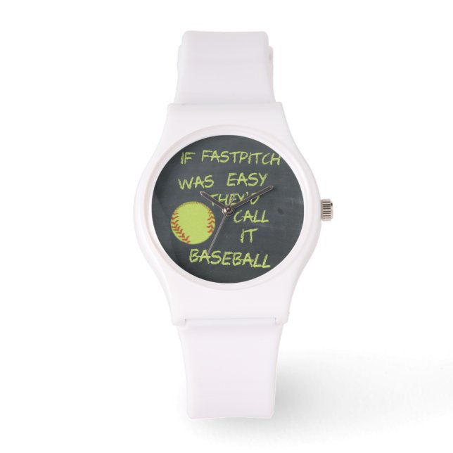 Montre Chalkboard Si Fastpitpitch Était Facile (Recto)