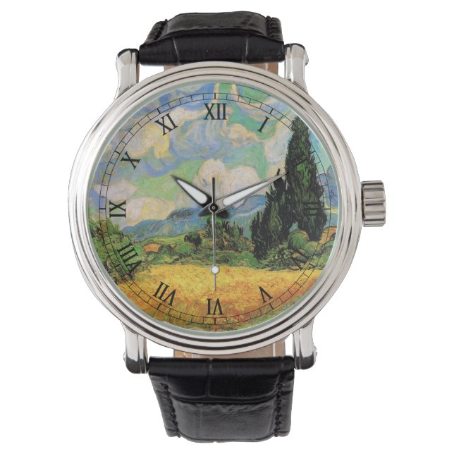 Montre Champ de blé aux cyprès de Van Gogh à Haute Gallin (devant)