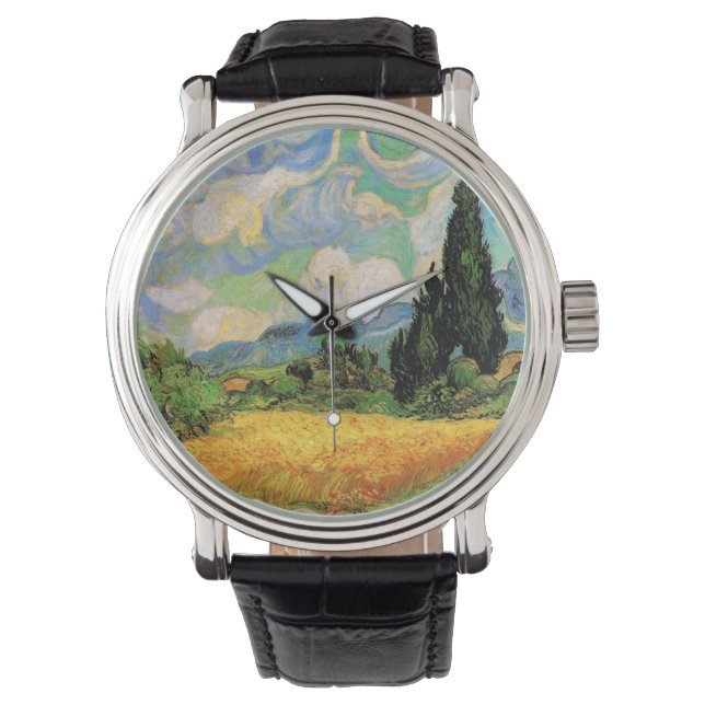 Montre Champ de blé avec cyprès de Van Gogh à Haute Galli (devant)
