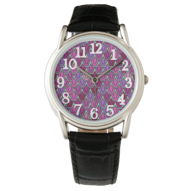 Montre Champ de tulipe pourpre (devant)