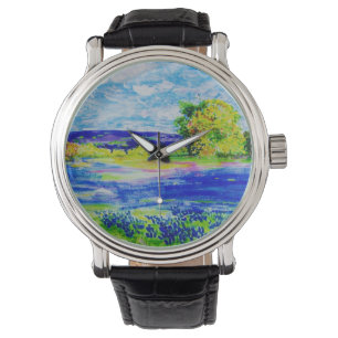 Montre champs de bleuet