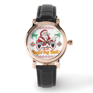 Montre Chandail de Noël du Père Noël souriantJingl