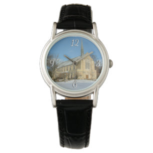 Montre Chapelle Harbison en hiver au Grove City College