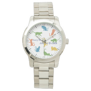 Montre Chaque vie Mérite 9 Chats Drôle Humour Chat