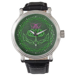 Montre Chardon celtique coloré de noeud