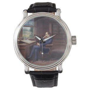 Montre Charles Dickens dans son étude
