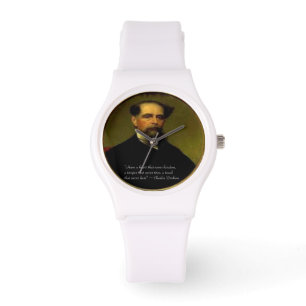 Montre Charles Dickens Femmes Silicon Watch blanche