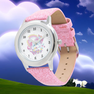 Montre charmant imaginaire fille à la licorne Regarder