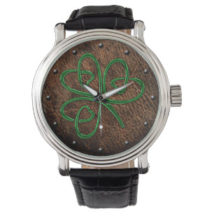 Montre Charmant shamrock celtique sur art numérique en cu